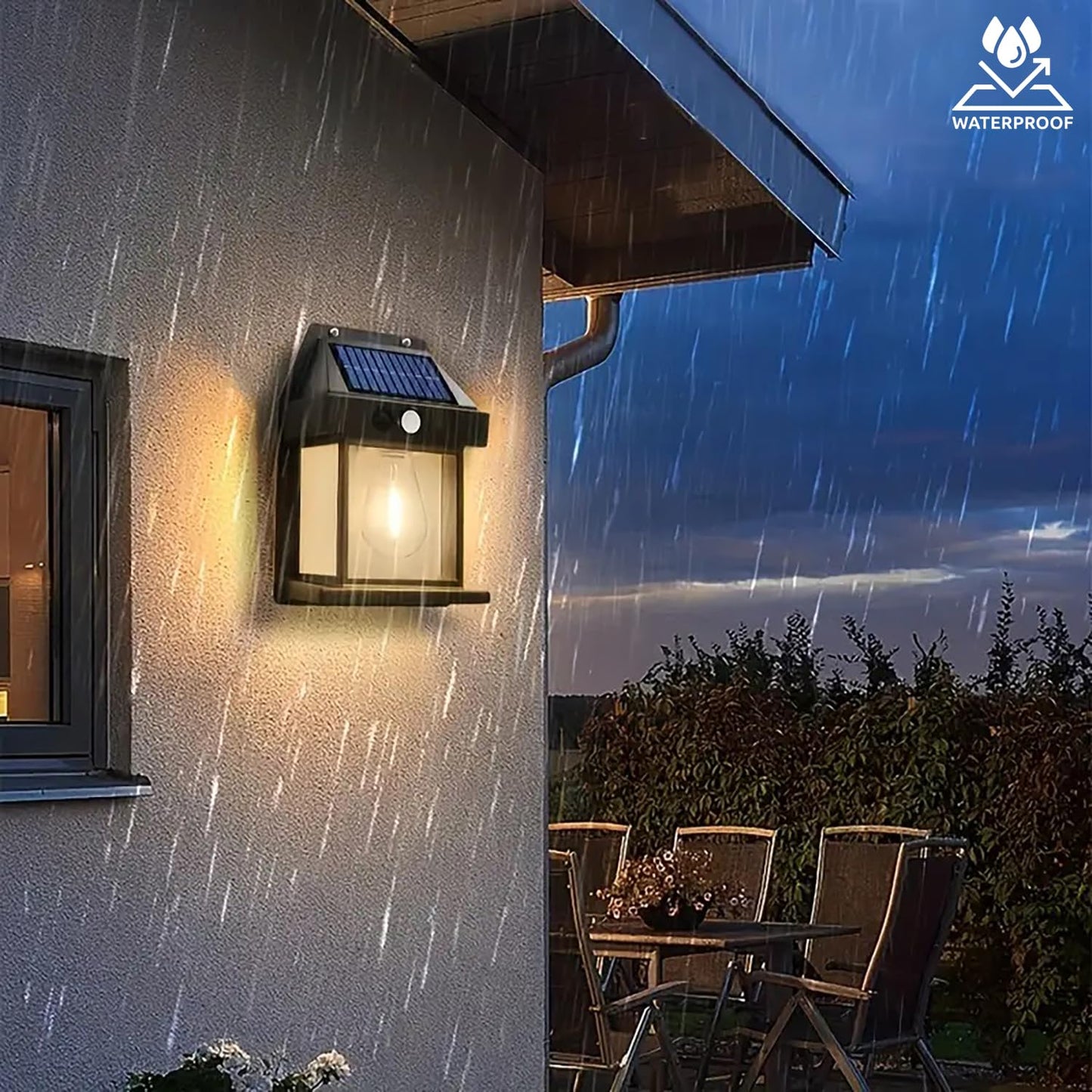 Solar Lamp Outdoor Waterproof LED Lights – Motion Sensor Security Wall Light for Garden, Patio, Fence, Yard, Pathway – Solar Powered Wireless Lighting with Auto On/Off – Energy-Saving, Weather-Resistant, Easy Installation