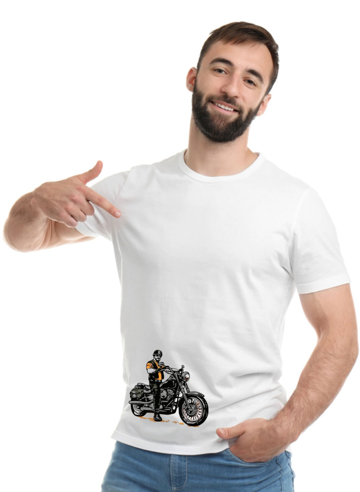 Printed Designer White Sports Solid Slim Fit Crew Neck T-Shirts For Regular Wear