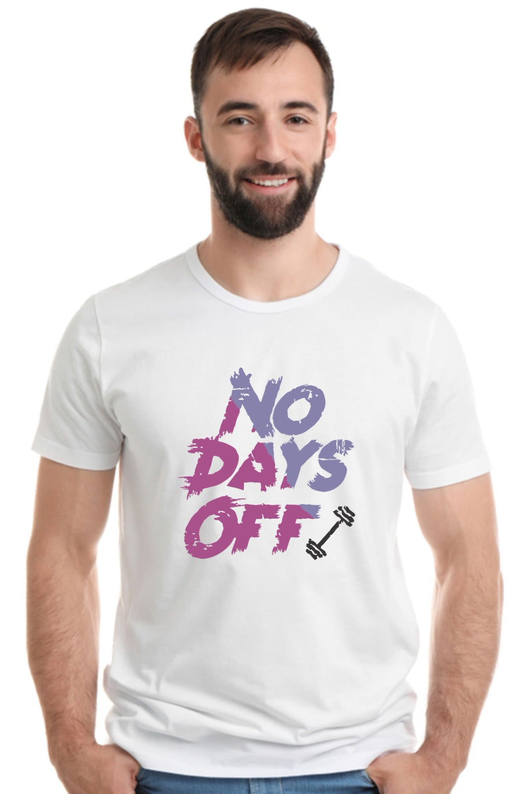 Printed Designer White Sports Solid Slim Fit Crew Neck T-Shirts For Regular Wear