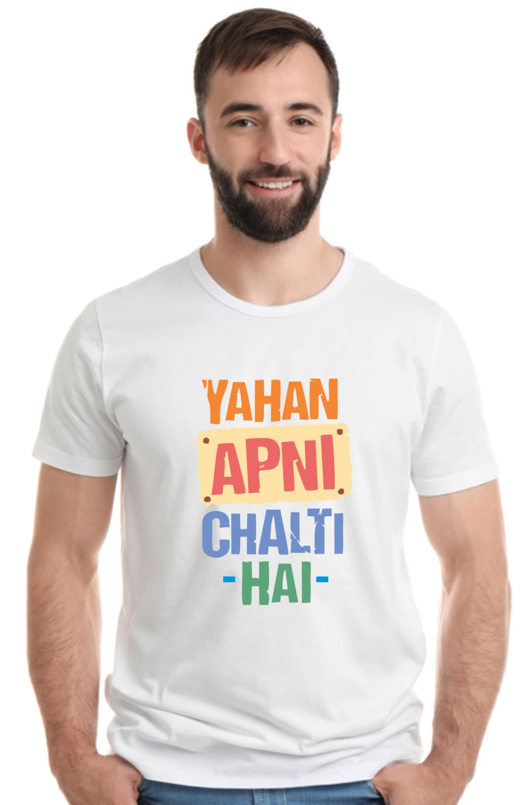 Printed Designer White Sports Solid Slim Fit Crew Neck T-Shirts For Regular Wear