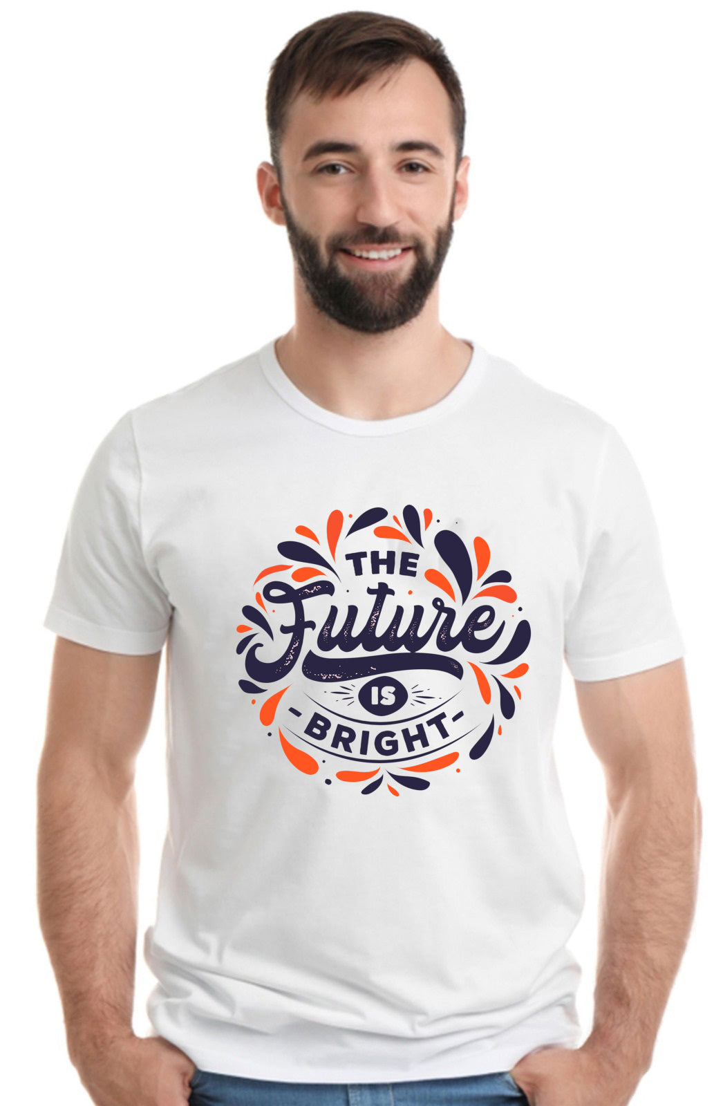 Printed Designer White Sports Solid Slim Fit Crew Neck T-Shirts For Regular Wear