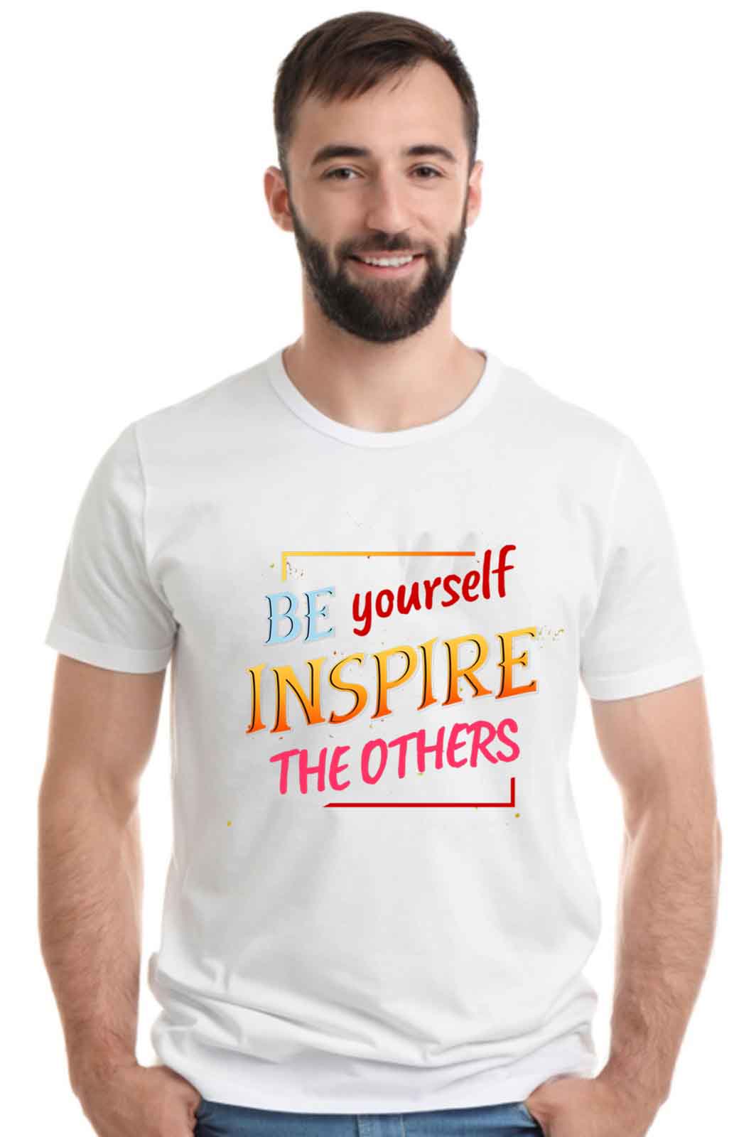 Printed Designer White Sports Solid Slim Fit Crew Neck T-Shirts For Regular Wear