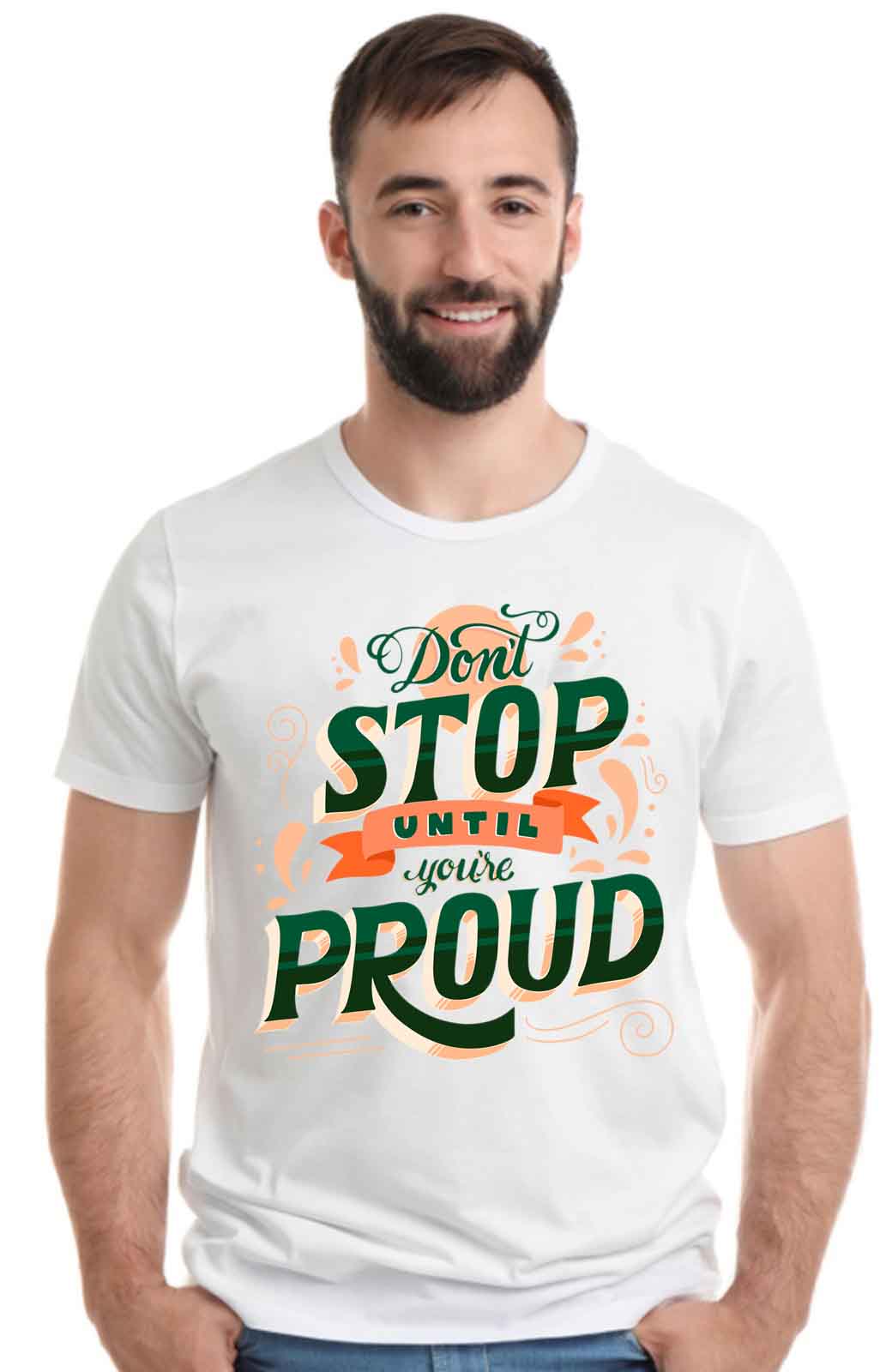 Printed Designer White Sports Solid Slim Fit Crew Neck T-Shirts For Regular Wear