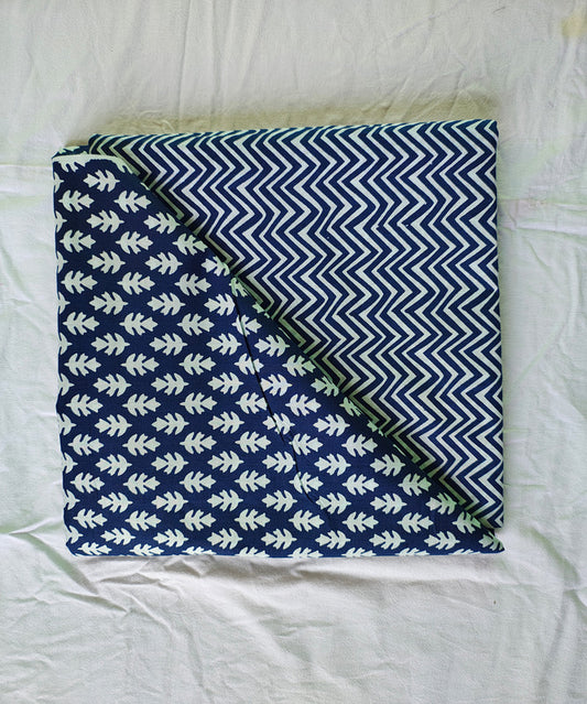 Hand Block Printed Designer Women Cotton Unstitched Material Top-Bottom