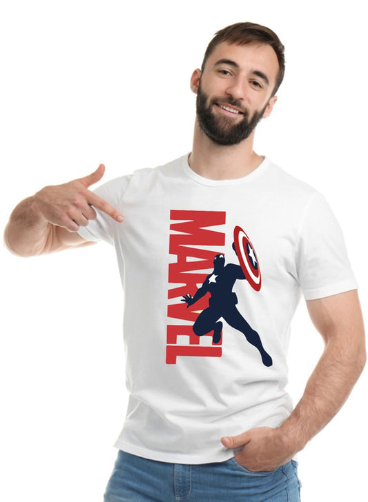 Printed Designer White Sports Solid Slim Fit Crew Neck T-Shirts For Regular Wear