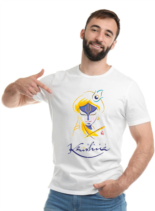 Printed Designer White Sports Solid Slim Fit Crew Neck T-Shirts For Regular Wear