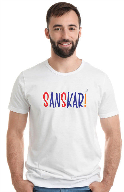 Printed Designer White Sports Solid Slim Fit Crew Neck T-Shirts For Regular Wear