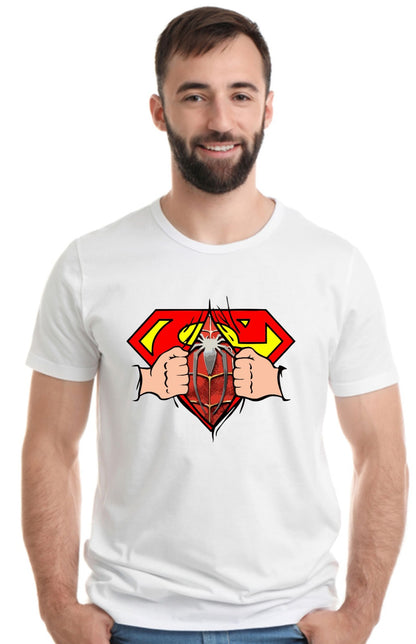 Printed Designer White Sports Solid Slim Fit Crew Neck T-Shirts For Regular Wear