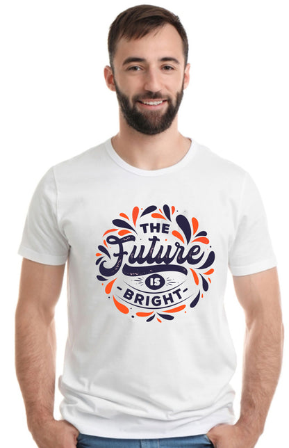 Printed Designer White Sports Solid Slim Fit Crew Neck T-Shirts For Regular Wear