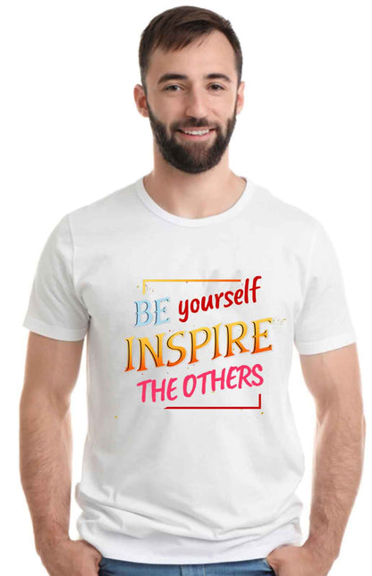 Printed Designer White Sports Solid Slim Fit Crew Neck T-Shirts For Regular Wear