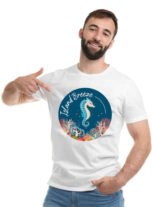 Printed Designer White Sports Solid Slim Fit Crew Neck T-Shirts For Regular Wear