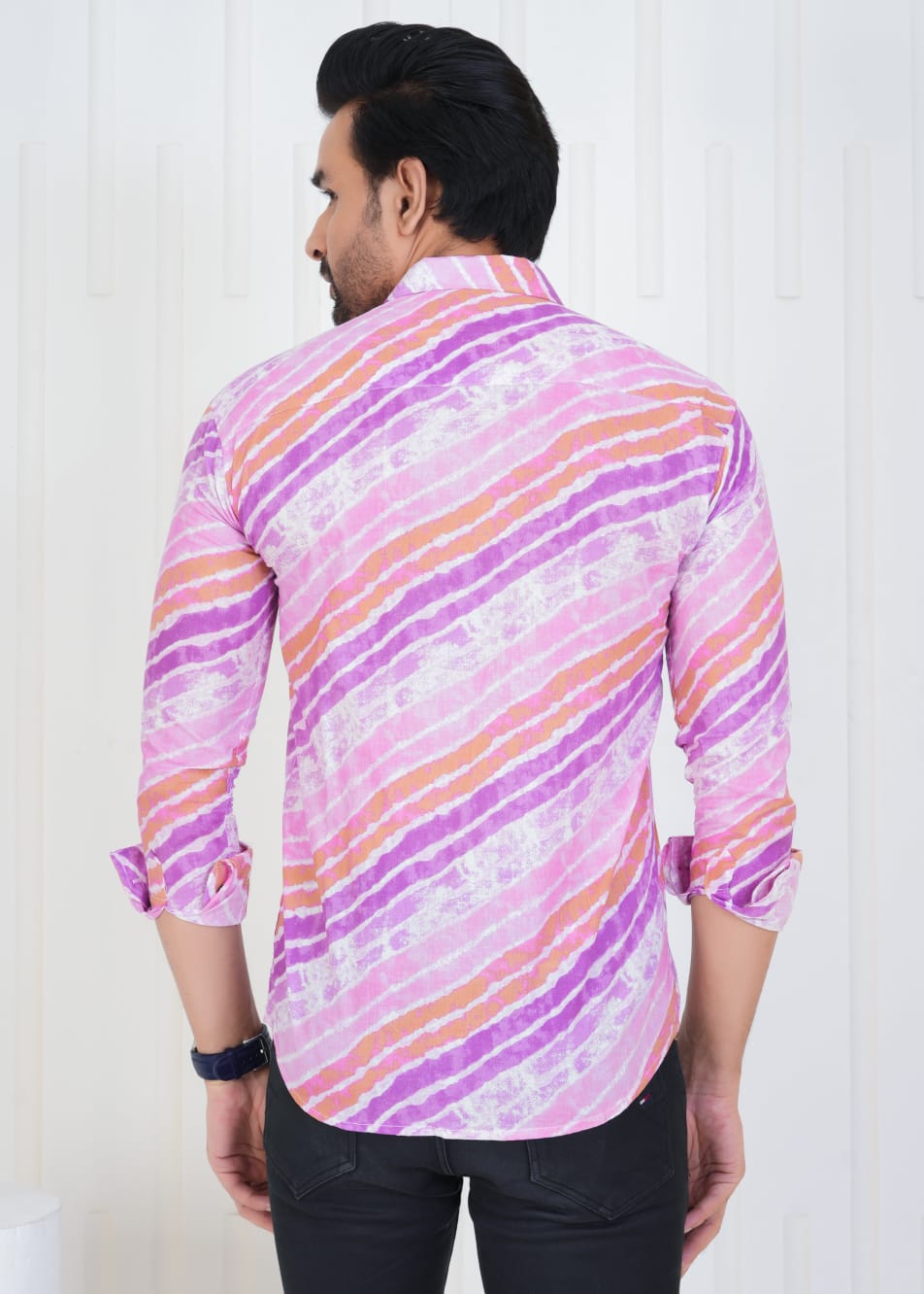 Men's Block Printed JAIPURI PRINTS Cotton Shirt IN UNIQUE STYLE