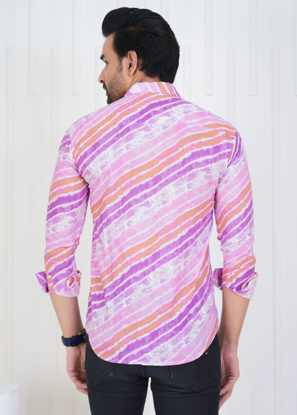 Men's Block Printed JAIPURI PRINTS Cotton Shirt IN UNIQUE STYLE