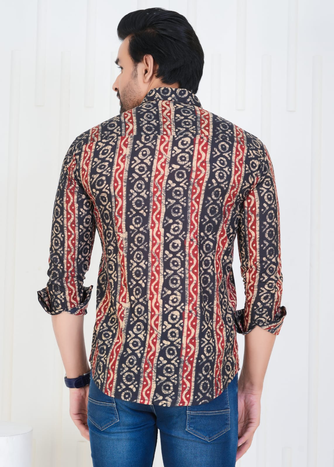 Men's Block Printed Jaipuri Prints Multicolor Shirt in Unique Style